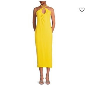 PROENZA SCHOULER, Halterneck Side Slit Midi Dress, size small